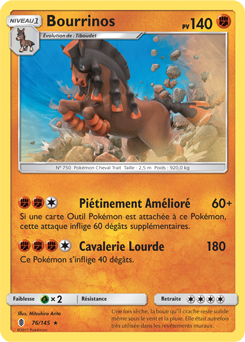 Carte Pokémon Bourrinos 76/145 de la série Gardiens Ascendants en vente au meilleur prix