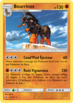 Carte Pokémon Bourrinos 78/147 de la série Ombres Ardentes en vente au meilleur prix