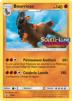 Carte Pokémon Promo Bourrinos SM20 de la série Promos Soleil et Lune
