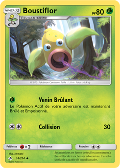 Carte Pokémon Boustiflor 14/214 de la série Alliance Infallible en vente au meilleur prix