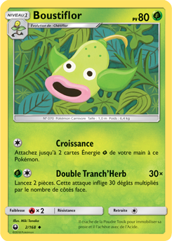 Carte Pokémon Boustiflor 2/168 de la série Tempête Céleste en vente au meilleur prix