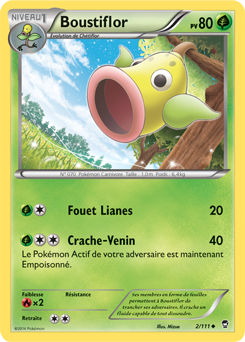 Carte Pokémon Boustiflor 2/111 de la série Poings Furieux en vente au meilleur prix