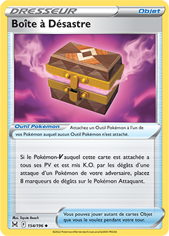 Carte Pokémon Peu commune Boîte a Desastre 154/196 de la série Origine Perdue
