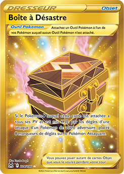 Carte Pokémon Objet Gold EB Boîte a Desastre 214/196 de la série Origine Perdue