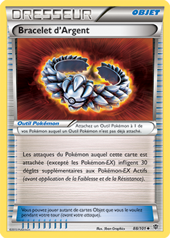 Carte Pokémon Peu commune Bracelet d'Argent 88/101 de la série Explosion Plasma