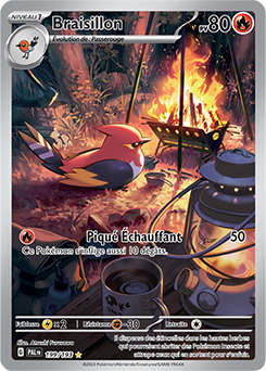 Carte Pokémon Braisillon 199/193 de la série Évolutions à Paldea en vente au meilleur prix