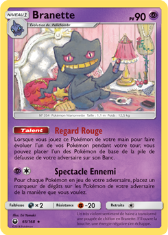 Carte Pokémon Rare Branette 65/168 de la série Tempête Céleste