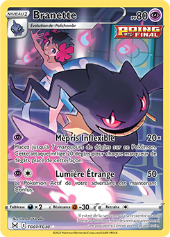 Carte Pokémon Holographique rare Branette TG07/TG30 de la série Origine Perdue