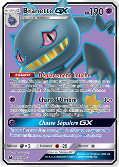 Carte Pokémon Pokémon Full Art Branette GX 157/168 de la série Tempête Céleste
