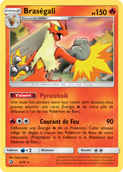 Carte Pokémon Braségali 6/70 de la série Majesté des Dragons en vente au meilleur prix