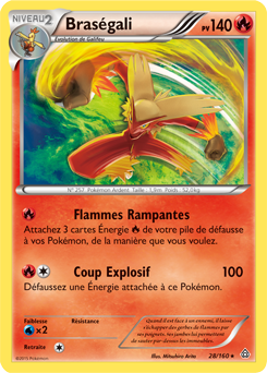 Carte Pokémon Braségali 28/160 de la série Primo Choc en vente au meilleur prix