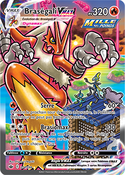 Carte Pokémon Braségali VMAX 201/198 de la série Règne de Glace en vente au meilleur prix