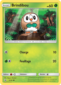 Carte Pokémon Commune Brindibou 9/149 de la série Soleil & Lune