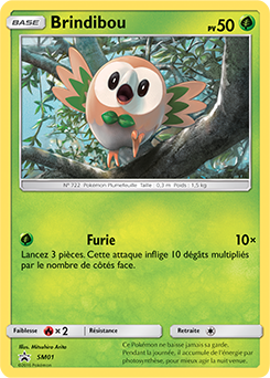 Carte Pokémon Promo Brindibou SM01 de la série Promos Soleil et Lune