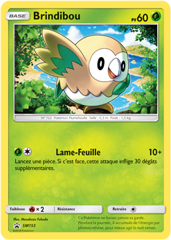 Carte Pokémon Promo Brindibou SM153 de la série Promos Soleil et Lune
