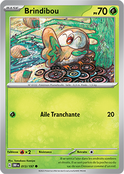 Carte Pokémon Communes Brindibou 13/197 de la série Flammes Obsidiennes