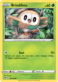 Carte Pokémon Communes Brindibou 019/189 de la série Astres Radieux