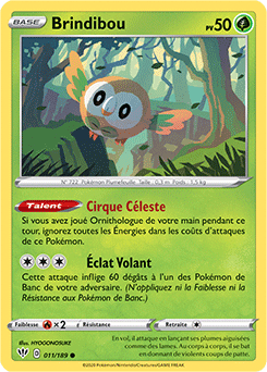 Carte Pokémon Brindibou 11/189 de la série Ténèbres Embrasées en vente au meilleur prix