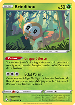 Carte Pokémon Brindibou 006/072 de la série Destinées Radieuses en vente au meilleur prix