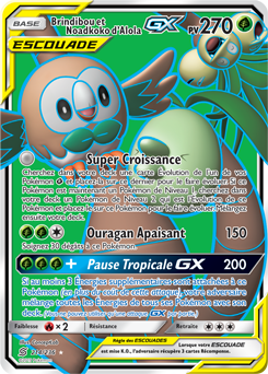 Carte Pokémon Pokémon Full Art Brindibou Noadkoko d’Alola GX 214/236 de la série Harmonie des Esprits