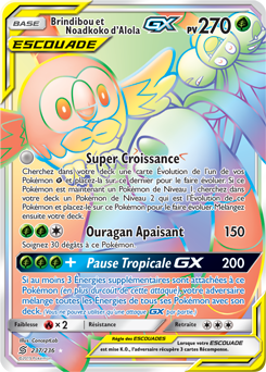 Carte Pokémon Brindibou Noadkoko d’Alola GX 237/236 de la série Harmonie des Esprits en vente au meilleur prix