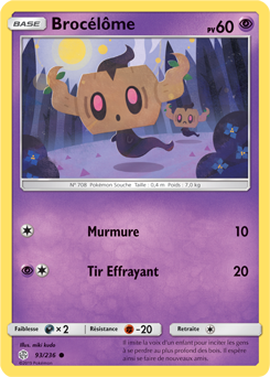 Carte Pokémon Brocélôme 93/236 de la série Éclipse Cosmique en vente au meilleur prix
