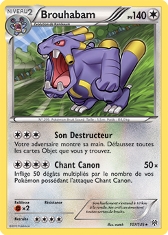 Carte Pokémon Brouhabam 107/135 de la série Tempête Plasma en vente au meilleur prix