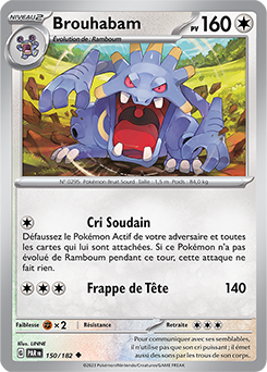Carte Pokémon Peu commune Brouhabam 150/182 de la série Faille Paradoxe