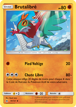 Carte Pokémon Brutalibré 70/131 de la série Lumière Interdite en vente au meilleur prix