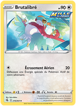 Carte Pokémon Peu commune Brutalibré 216/264 de la série Poing de Fusion