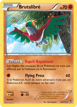 Carte Pokémon Holographique Rare Brutalibré 63/111 de la série Poings Furieux