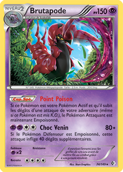 Carte Pokémon Brutapode 74/149 de la série Frantières Franchies en vente au meilleur prix