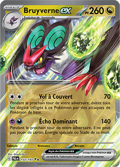 Carte Pokémon Double rare Bruyverne ex 153/193 de la série Évolutions à Paldea