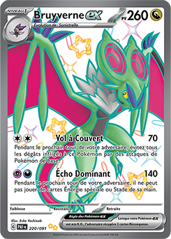 Carte Pokémon Bruyverne ex 220/91 de la série Destinées de Paldea en vente au meilleur prix