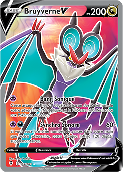 Carte Pokémon Full Art V Bruyverne V 195/203 de la série Évolution Céleste