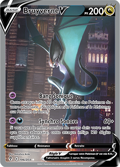 Carte Pokémon Full Art V Bruyverne V 196/203 de la série Évolution Céleste