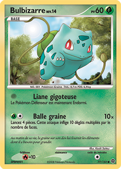 Carte Pokémon Commune Bulbizarre 77/132 de la série Merveilles Secrètes