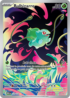 Carte Pokémon Illustration rare Bulbizarre 133/132 de la série Méga-Évolution
