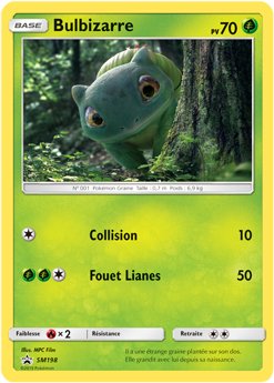 Carte Pokémon Promo Bulbizarre SM198 de la série Promos Soleil et Lune