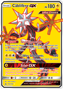 Carte Pokémon Câblifère GX 142/156 de la série Ultra Prisme en vente au meilleur prix