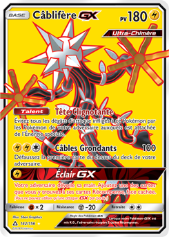 Carte Pokémon Pokémon Full Art Câblifère GX 142/156 de la série Ultra Prisme