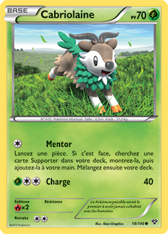 Carte Pokémon Commune Cabriolaine 18/146 de la série X&Y