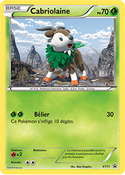 Carte Pokémon Cabriolaine XY11 de la série Promos XY en vente au meilleur prix