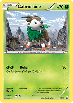 Carte Pokémon Promo Cabriolaine XY11 de la série Promos XY