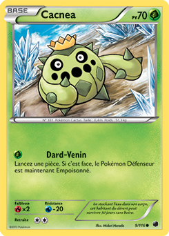 Carte Pokémon Commune Cacnea 9/116 de la série Glaciation Plasma