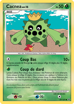 Carte Pokémon Cacnea 67/127 de la série Platine en vente au meilleur prix