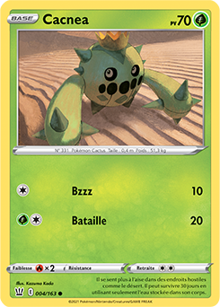 Carte Pokémon Cacnea 4/163 de la série Styles de Combat en vente au meilleur prix