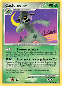 Carte Pokémon Cacturne 42/127 de la série Platine en vente au meilleur prix