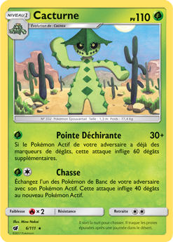 Carte Pokémon Cacturne 6/111 de la série Invasion Carmin en vente au meilleur prix