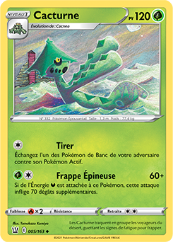 Carte Pokémon Cacturne 5/163 de la série Styles de Combat en vente au meilleur prix